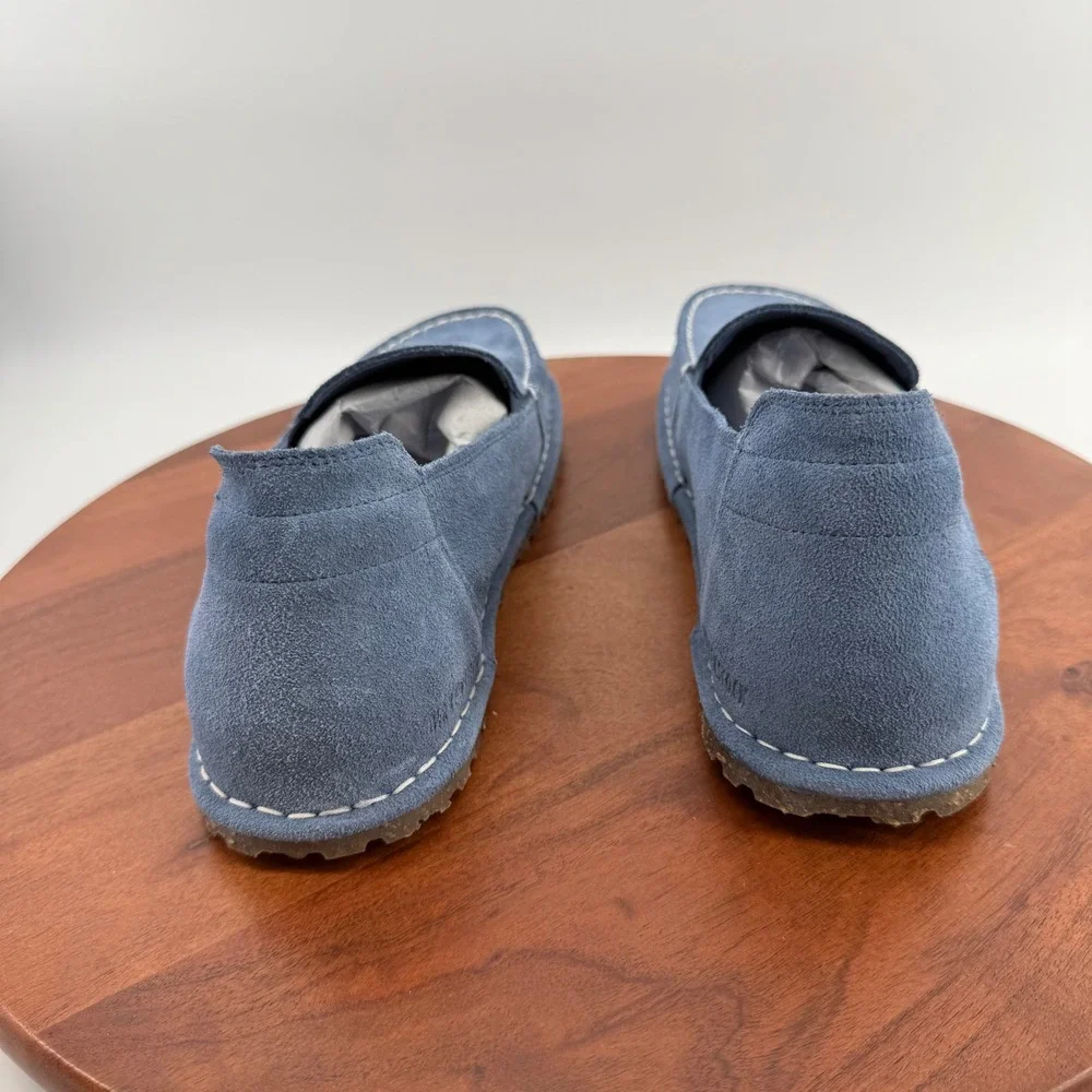 Birkenstock Utti Slip On Elemental Blue Suede Loafers 1027323 Men EU 43/US 10